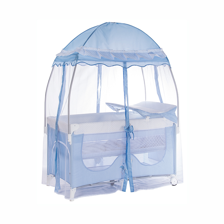Factory Wholesale Made Modern Luxury Baby Travel Crib Portable Baby Camp Cot With Mosquito Net