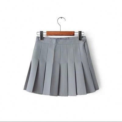 New half-length skirt Korean style college women high waist pleated skirt thin all-fitting trousers tennis skirt