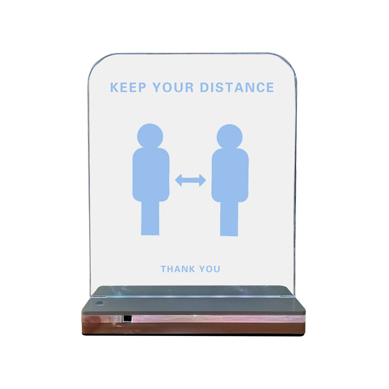 electronic light alarms distance keeping acrylic board neon sign led with human sensor and sounds