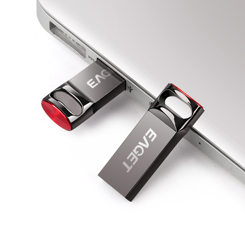 Флэш-накопитель EAGET USB 3,0, высокоскоростной Флэш-накопитель для ПК, флэш-накопитель из цинкового сплава, USB-накопитель для ноутбука, флэш-накопители 16/32/64/128 ГБ