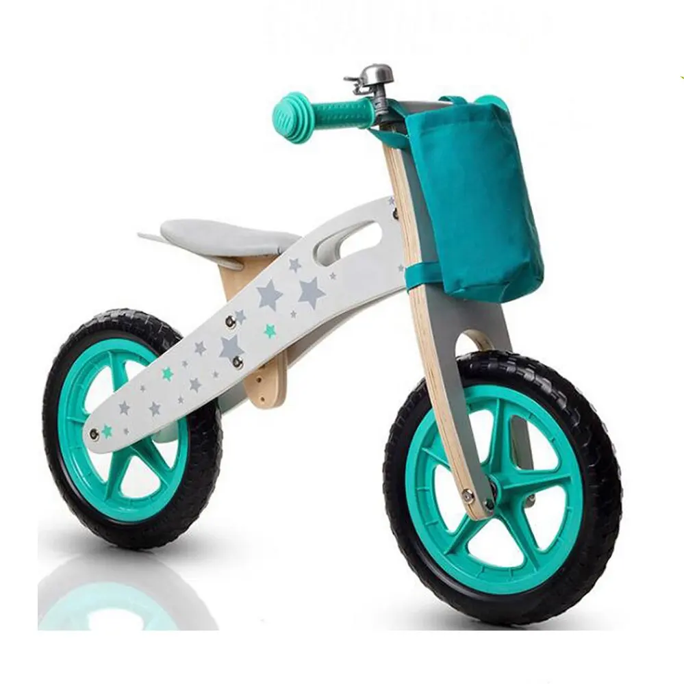 2021 preschool popular fashion wooden kids balance baby bike children wooden bicycle