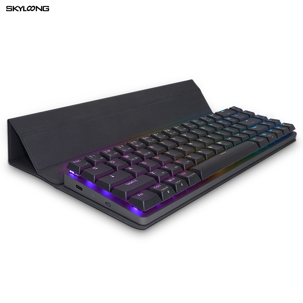 Skyloong NT68 low profile black double shot keycap RGB mechanical gaming keyboard