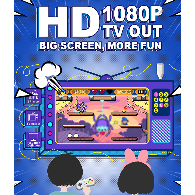 ТВ игровая приставка Мини HD красный и белый классический двойной беспроводной игровой приставка 638 в одном
