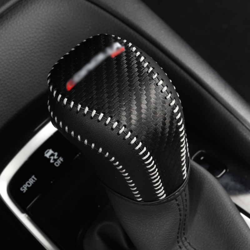 For Toyota Corolla Altis 2019 2020 Hand-stitched Leather Gear Cover Gear Lever Handle Protective Cover Accessories
