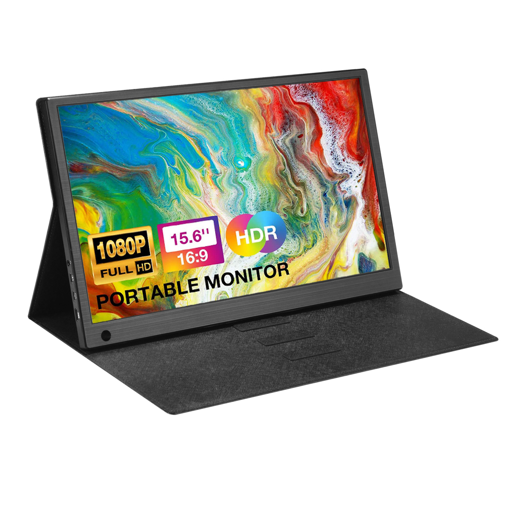 1080P FHD HDR двойной экран Тип C IPS дисплей 15,6 дюймов портативный монитор с динамиками для ноутбука ПК телефона