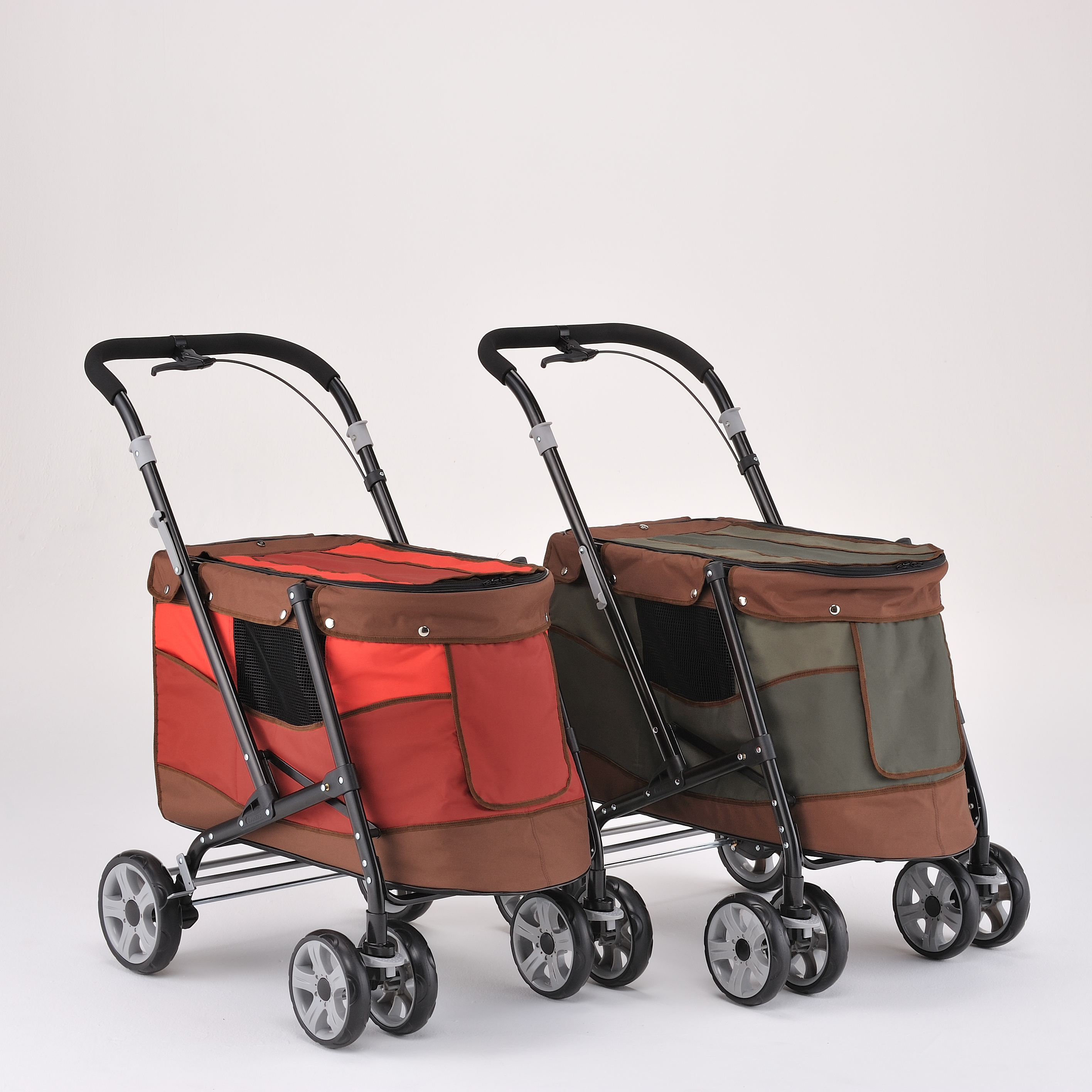 Folding portable pet stroller 4 wheels pet stroller outdoor wagon cat and dog pet stroller
