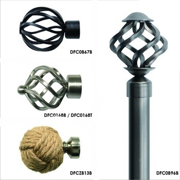 metal pole window curtain finial accessories rod