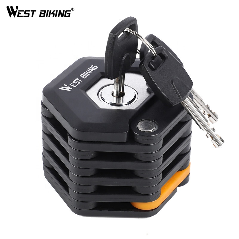 Factory direct sale Alloy Anti-Theft Strong Security Bicycle Folding Lock Mountain Bicycle With 3 Keys Hamburg-Lock