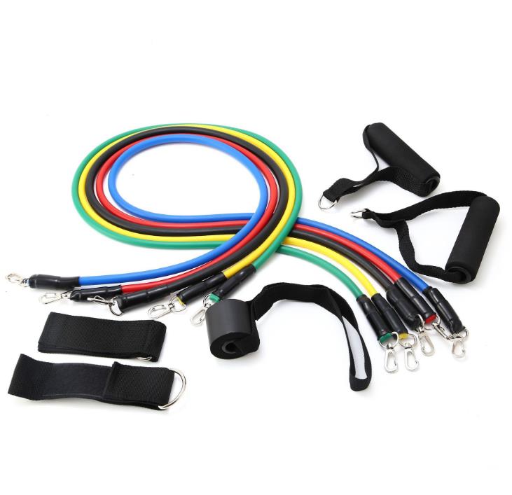 11-piece multifunctional training equipment tpe tension rope set