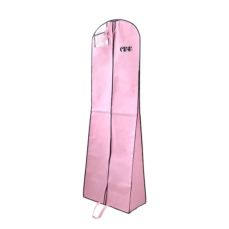 Pink Storage Bag Cover Clothes Protector Case for Wedding Dress Gown Garment