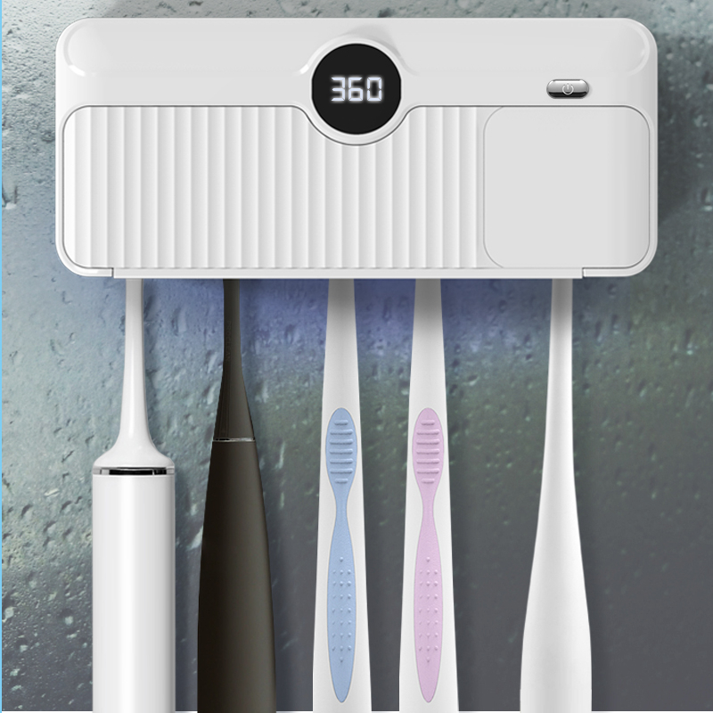LULA Beauty Germ Shield UV Toothbrush Razor Toothbrush uv Sterilizer Extendable USB Rechargeable Toothbrush Sanitizer