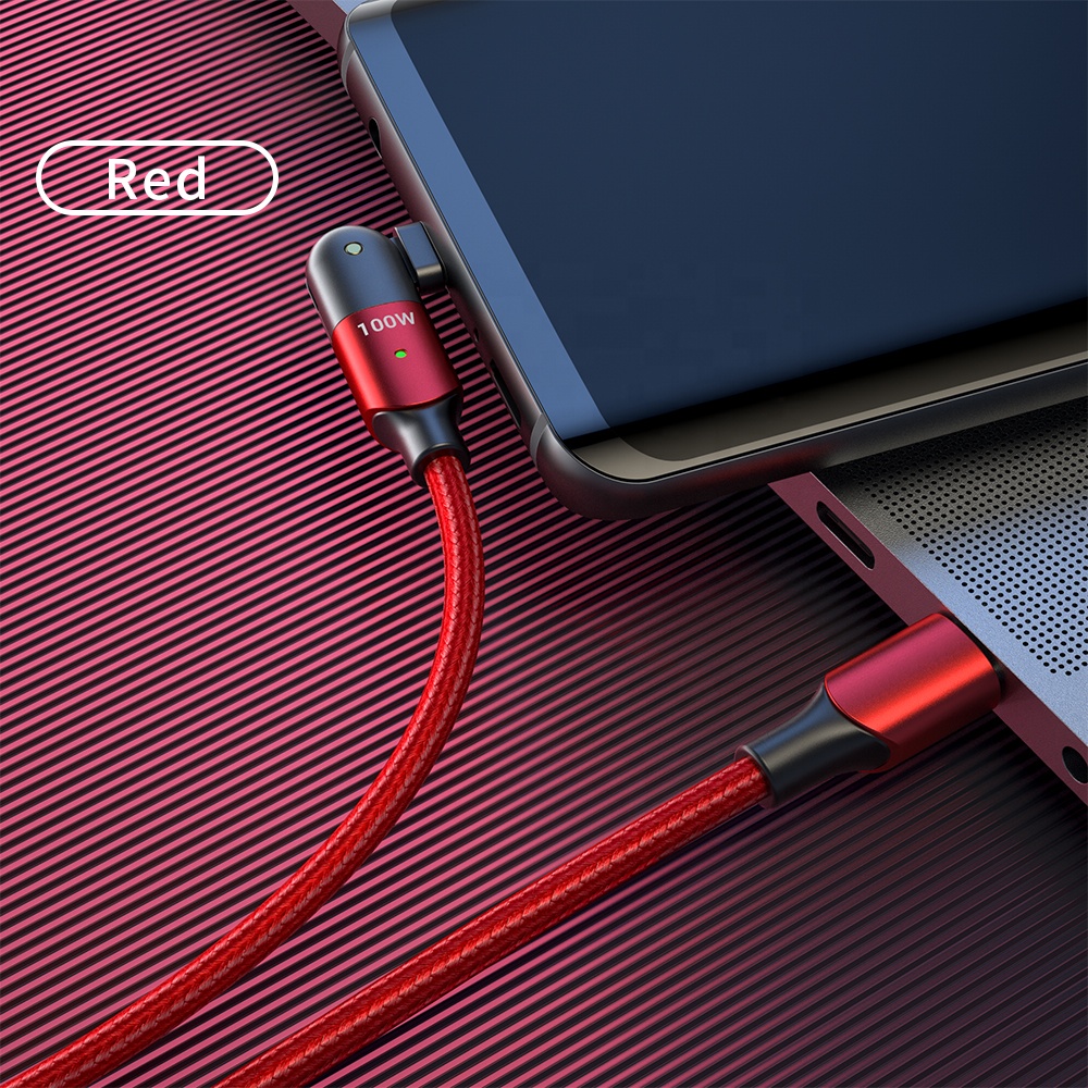New Arrivals Type C To Type C Led Light Rotating Fast Charging Data Cable 5V 3A 60w 100w PD USB-C Cable For Computer For Phone