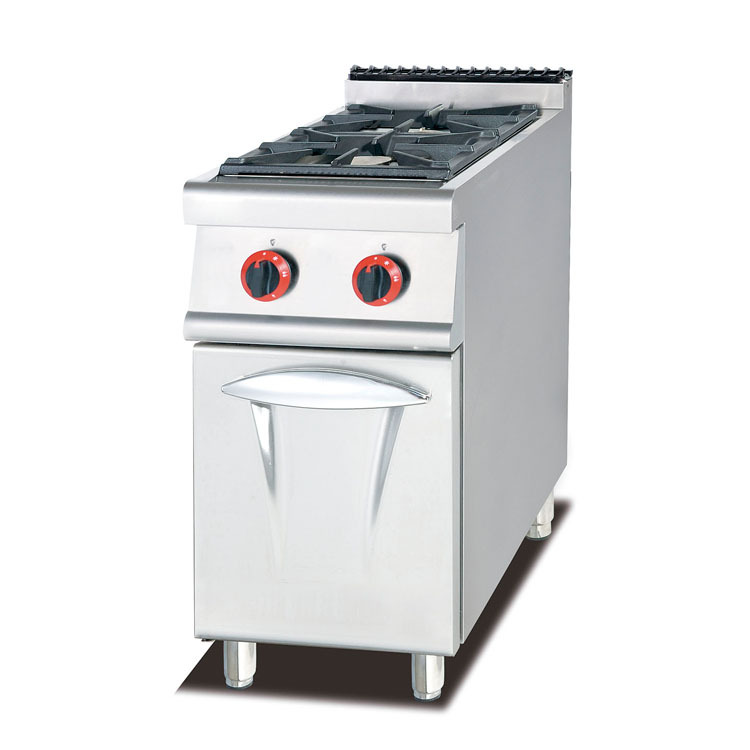 High quality stainless steel gas cooker with 2 burners Commercial kitchen gas range