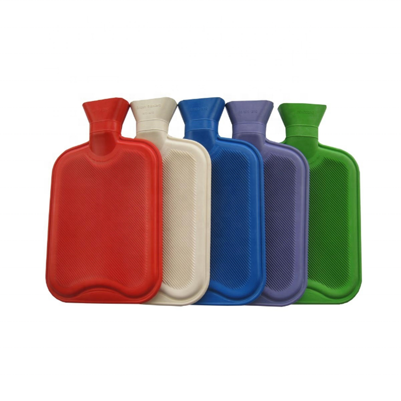 Best Selling Hot Water Bottle Nature Rubber pvc 2000ml Red Green Blue Cover BS Bolsa