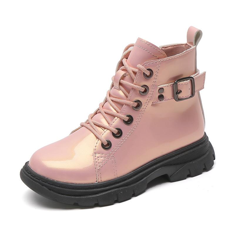 2021 Girls flat boots children ankle boots rubber sole kids winter shoes wholesale cheap price