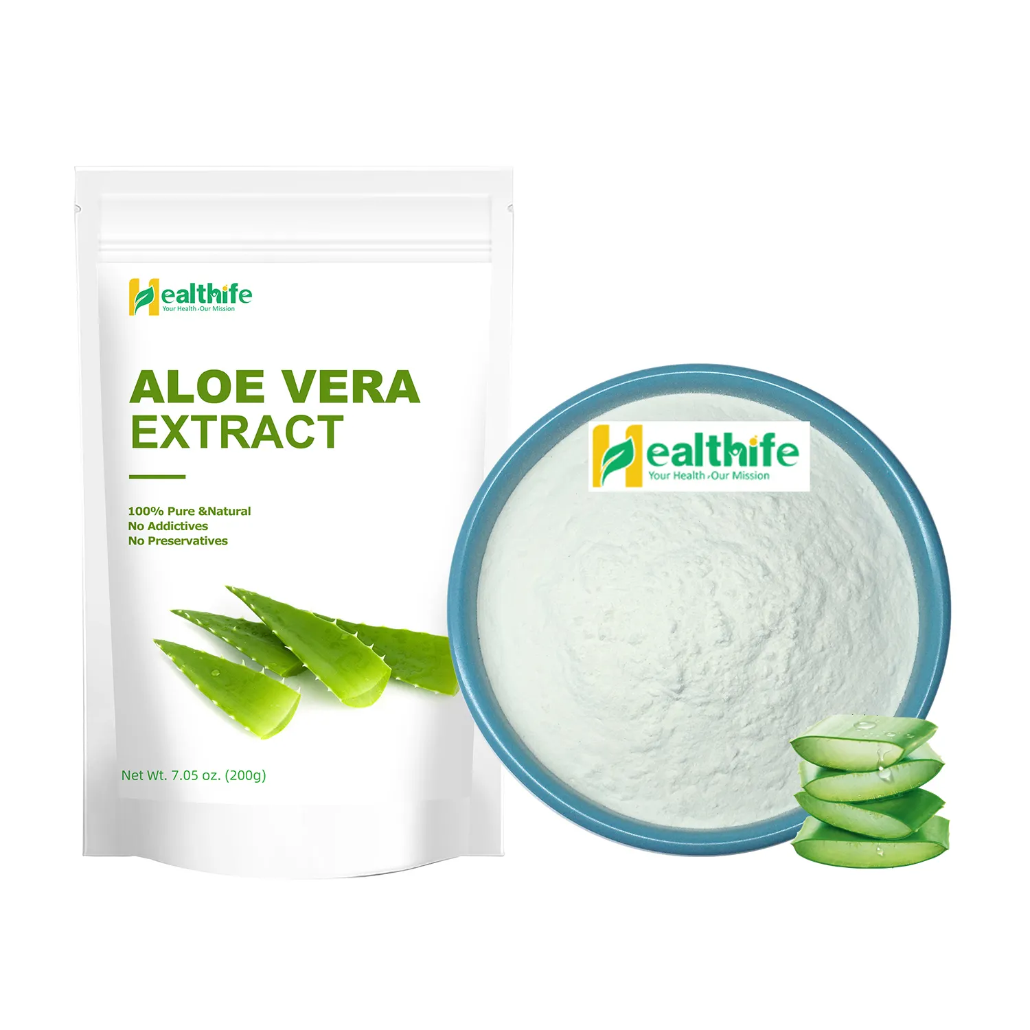 Bulk Private Label Organic Freeze Dried Aloe Vera Gel Extract Powder 100% Pure Aloe Vera Gel