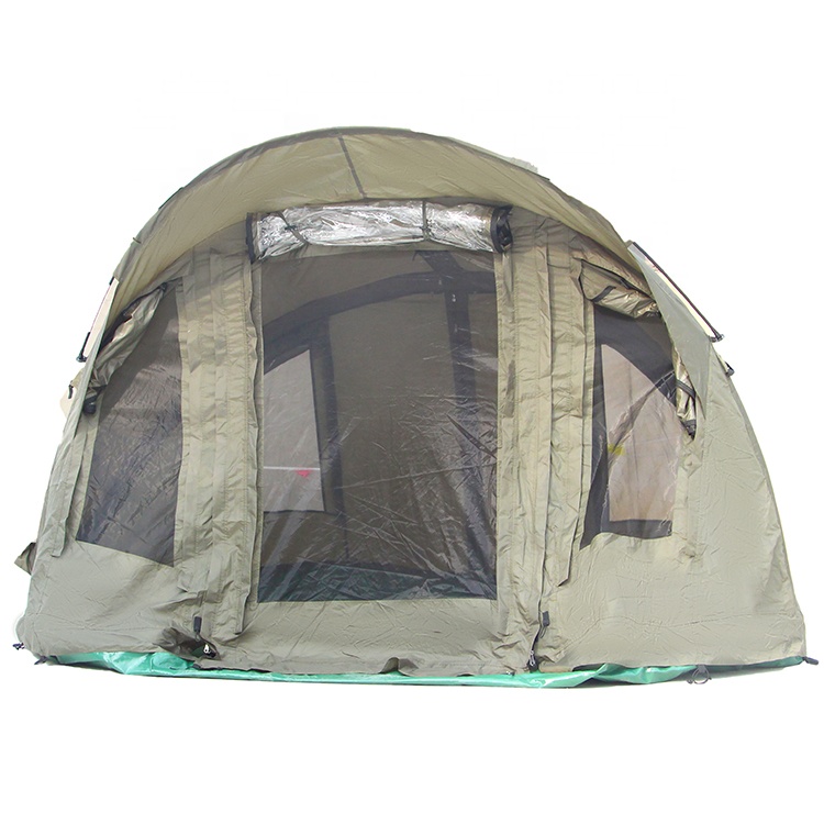 Selco Waterproof Inflatable 210 PU 4 season 2 person Bivvy Carp Fishing Tent with overwrap