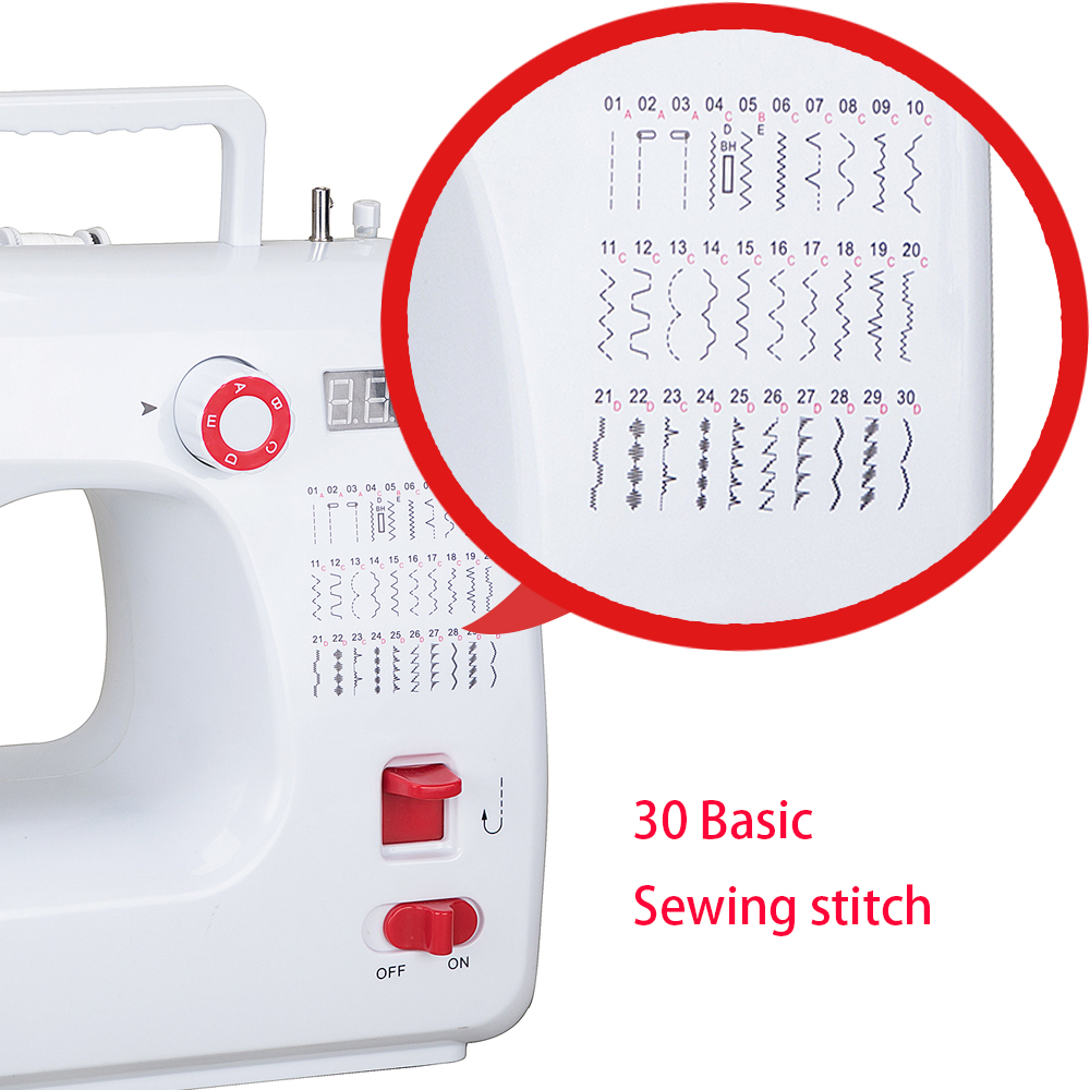 FHSM-702 Home Leather Sewing Machine Jeans 30 Stitch with LCD Computer Sewing Machine Embroidery Machine