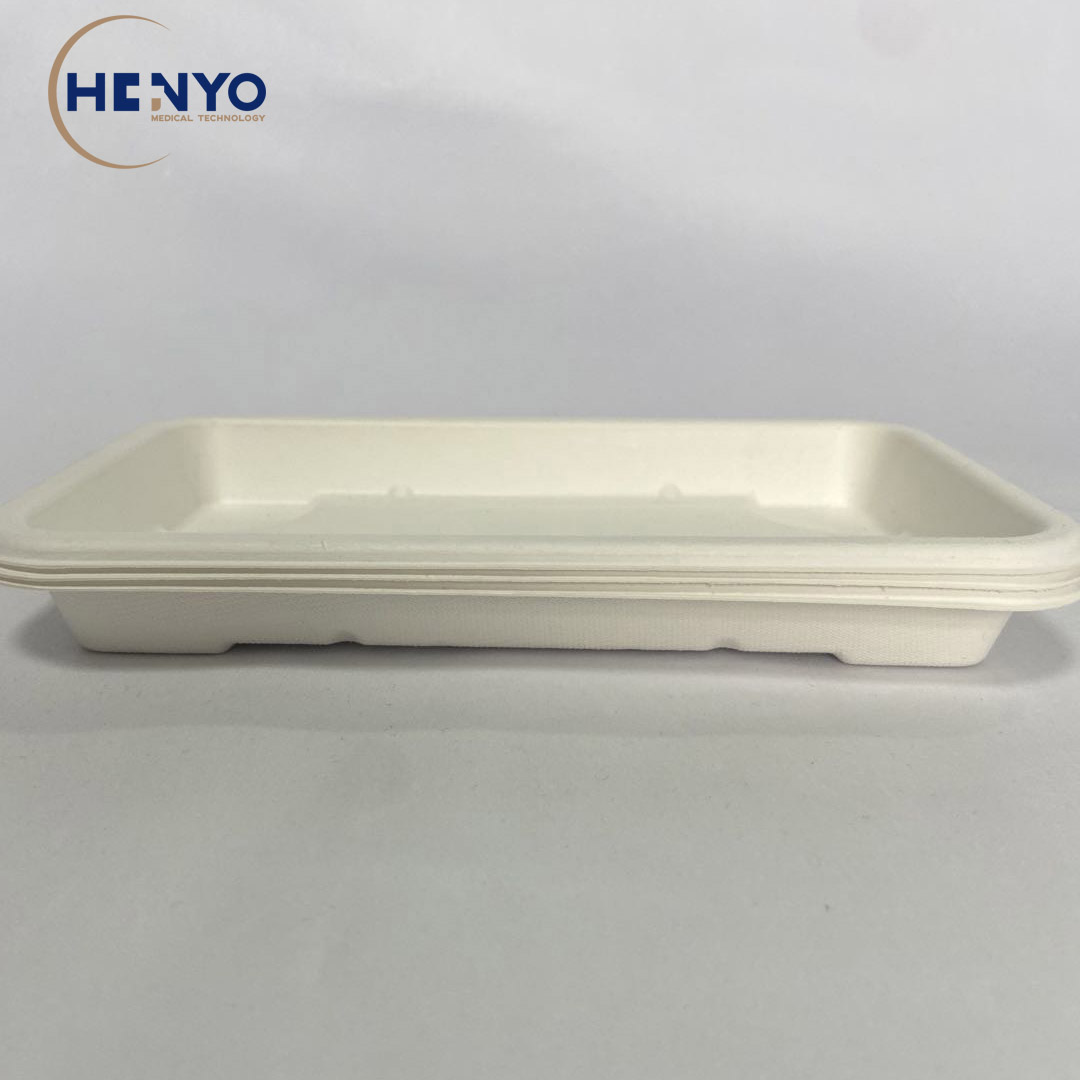 400ml 100% Compostable Biodegradable Disposable Food Tray Meat Plate Fruit Dish for Meal