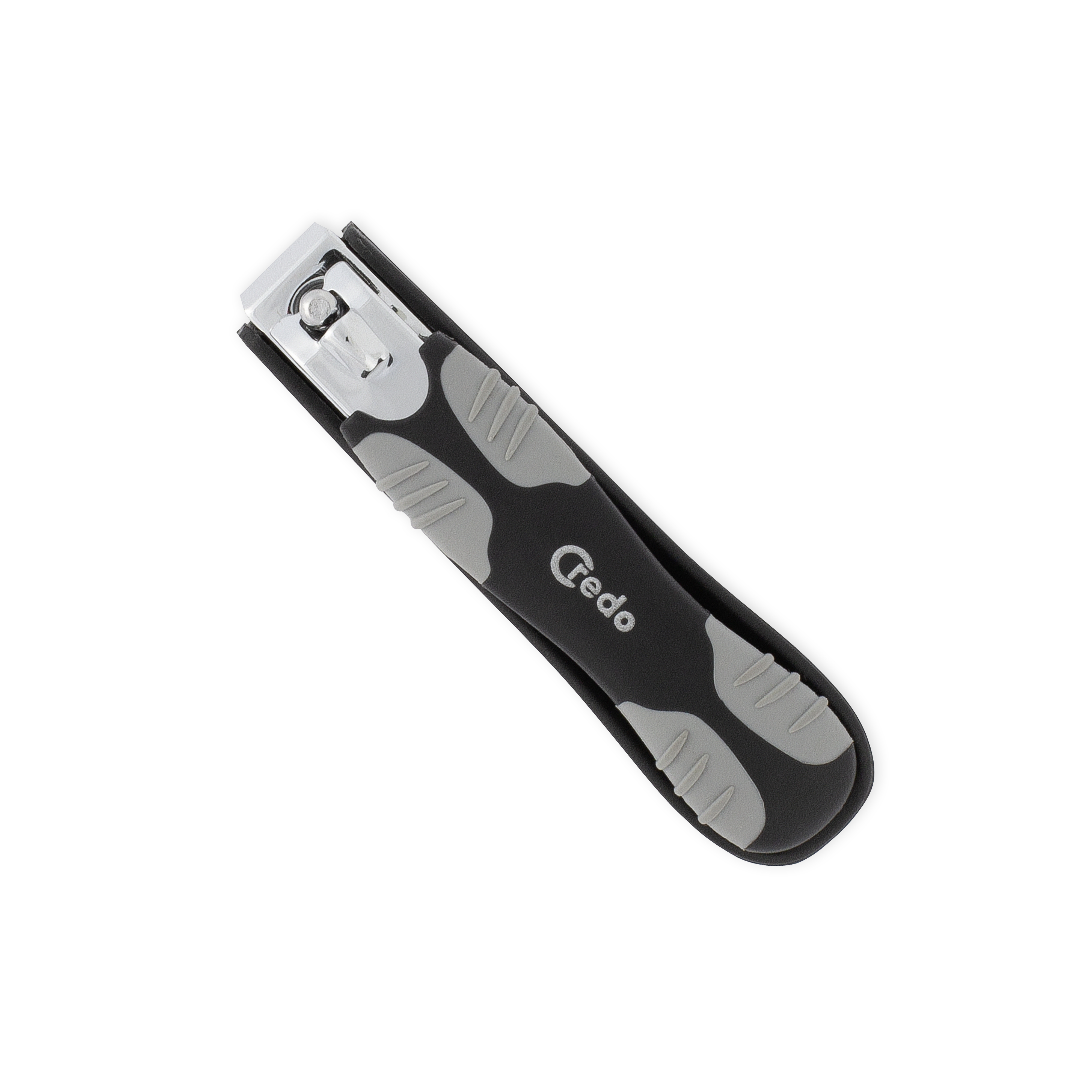 Credo High Quality Black Straight Nail Clipper Trimmer Cutter Steel and Plastic Material with Nail Catcher for Fingernails
