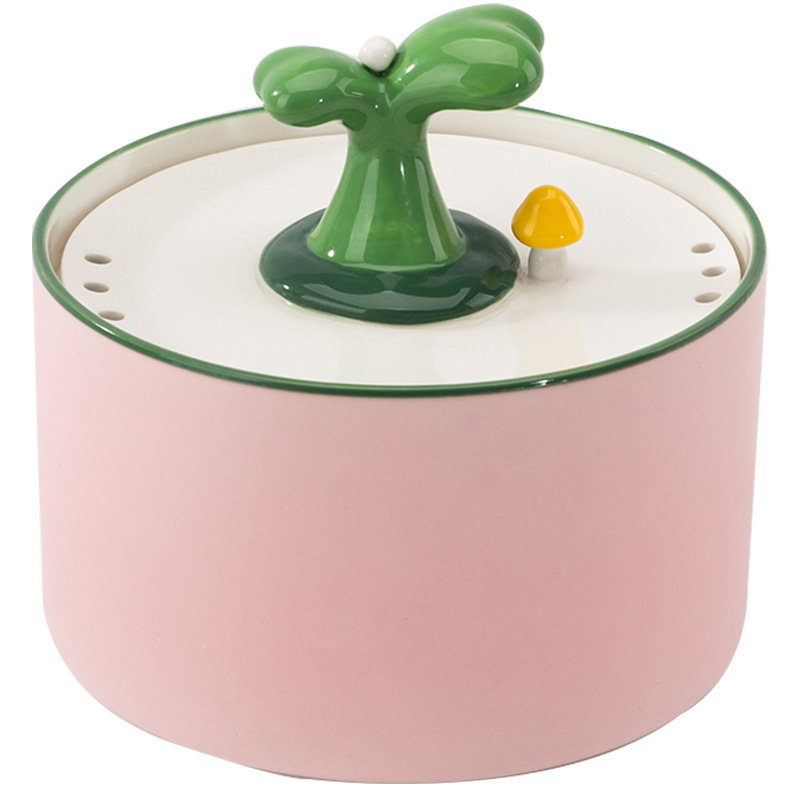 Automatic Electric Ceramic Cat Drinking Fountain Large Capacity Pet Cat Water Dispenser