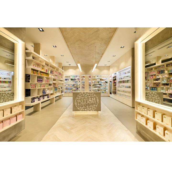 Brand Cosmetics Sales Center Beauty Shop Layout Decoration Customized Makeup Stands