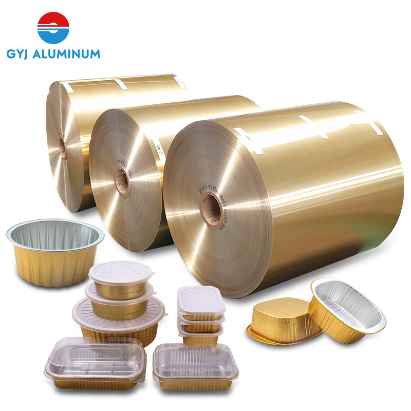 8011 3003 3004 1235 Gold Aluminum Alloy Foil Jumbo Roll Supplier For Food Container