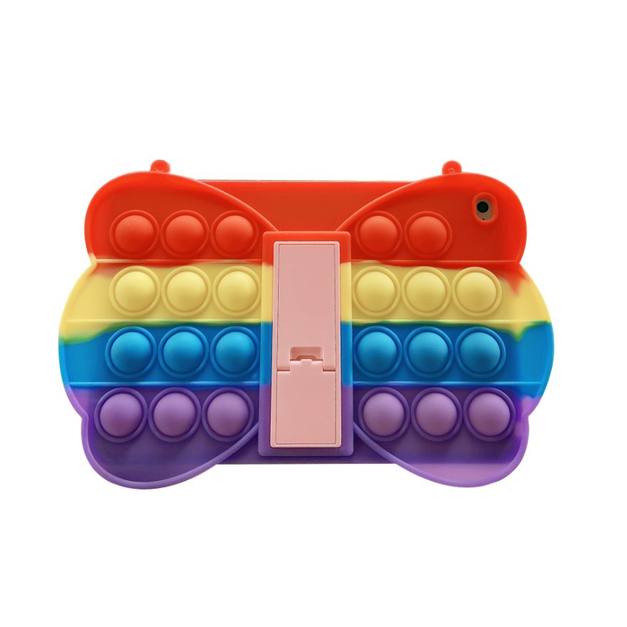 2021 new design Stress Relief Push Bubble Popper Fidget Toys Case Cover for Ipad with stand