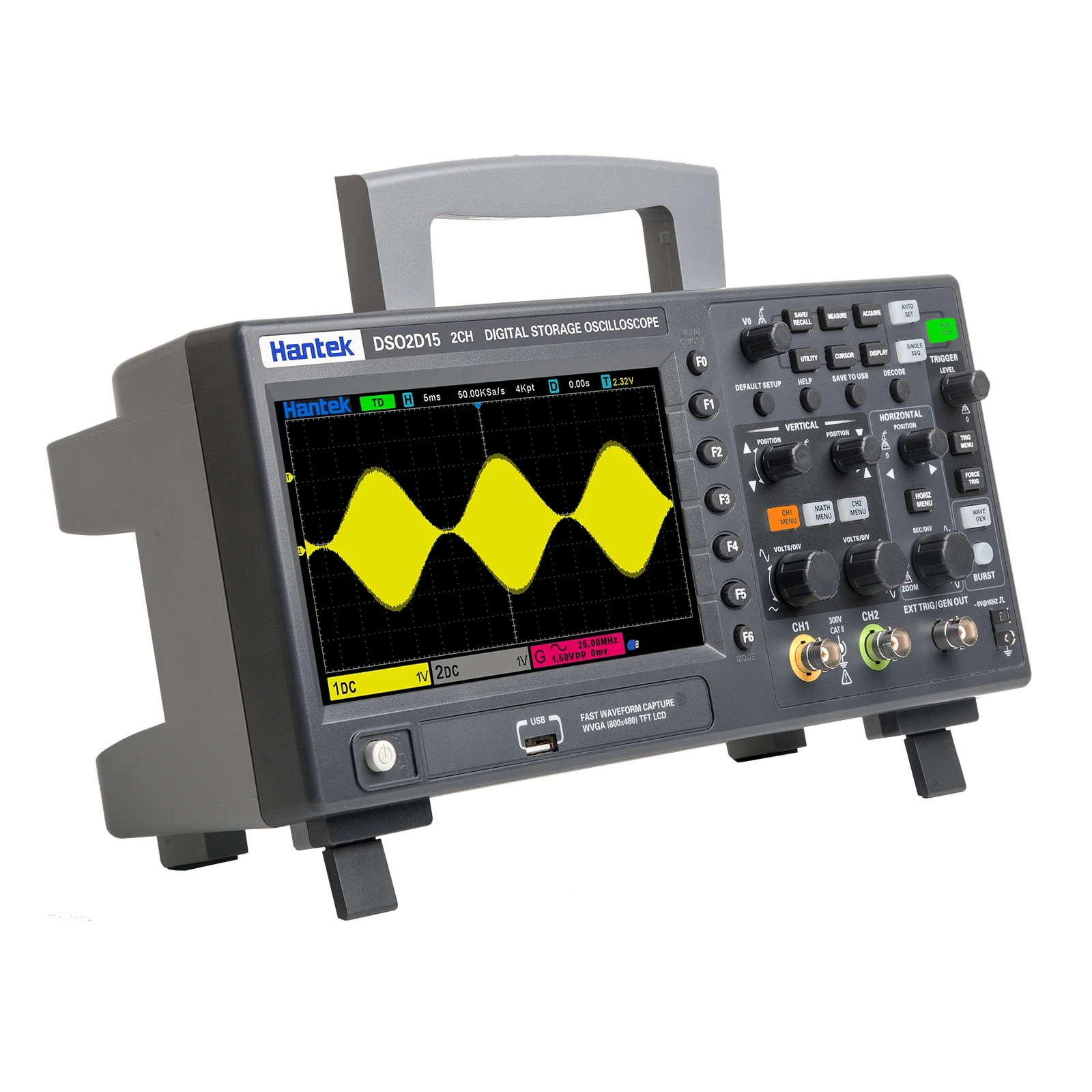 Цифровой осциллограф DSO2C10 2C15 2D10 2D15 2-канальный 100 МГц/150 МГц USB-Осциллограф портативный мультиметр тестер