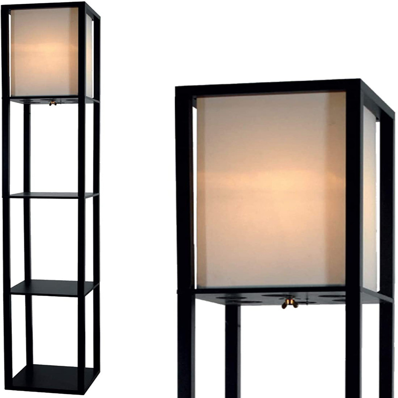 modern nordic designer corner standing bedside woooden led floor lamp for living room