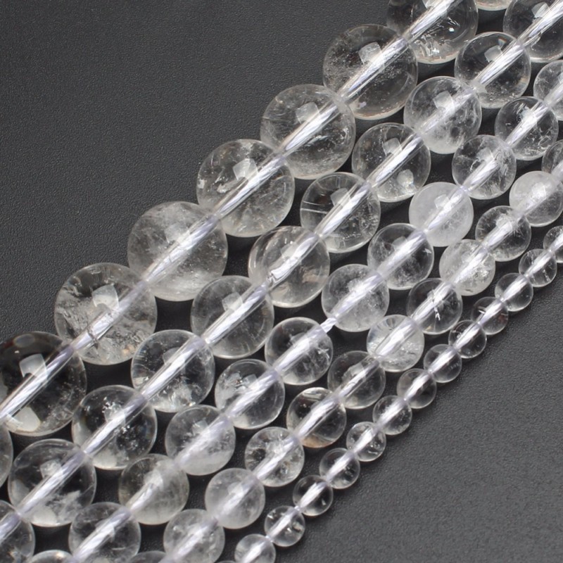 Hot Sale 4mm 6mm 8mm 10mm 12mm Natural Clear Quartz Round Loose Crystal Beads for Bracelet Jewelry Making