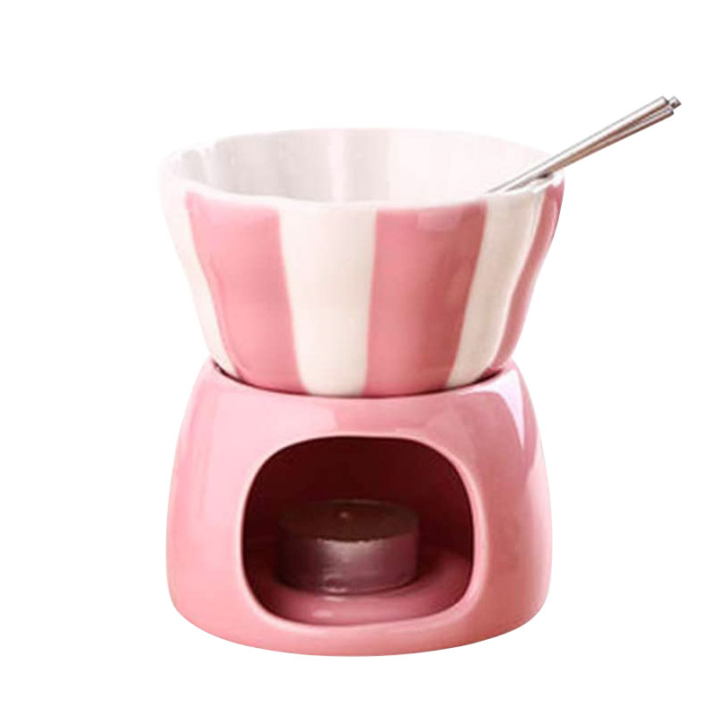 Wholesale Ceramic Kitchen Hot Tools Colorful Cheese Chocolate Fondue Pot Sets