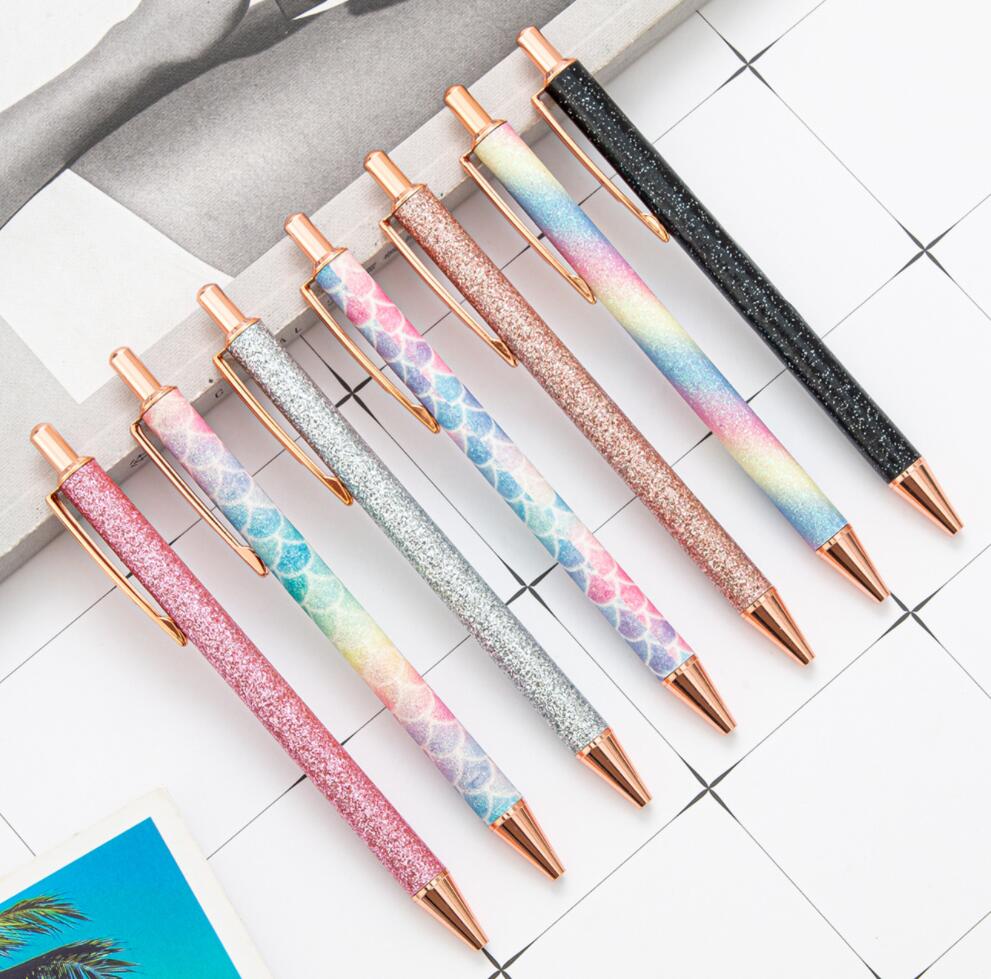 Hot Sale Glitter Cute Metal Ten Color Ballpoint Pen Gifts