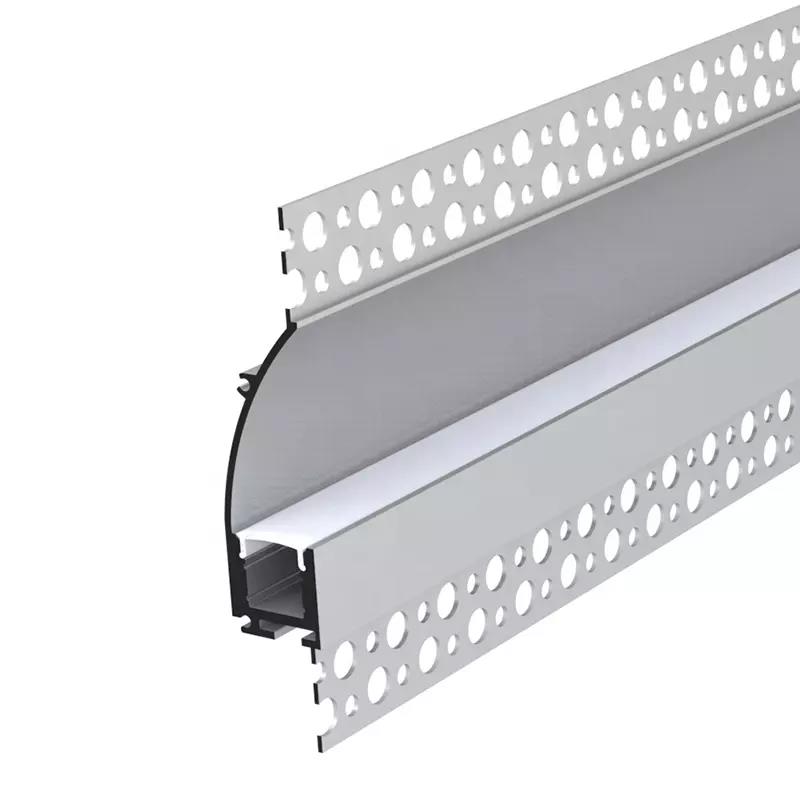 recessed trimless led aluminum profile PC frosted cover 12v 24vdc led strip for linear light and cabinet light