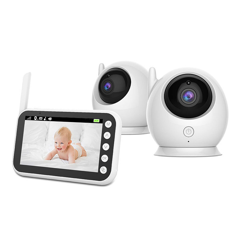 2х сторонняя связь, 4,5 дюймовый монитор младенца 1080p Pet камера с инфракрасной подсветкой для съемки в темноте и мониторинг в режиме реального времени 2 шт. камеры подключаются с монитором