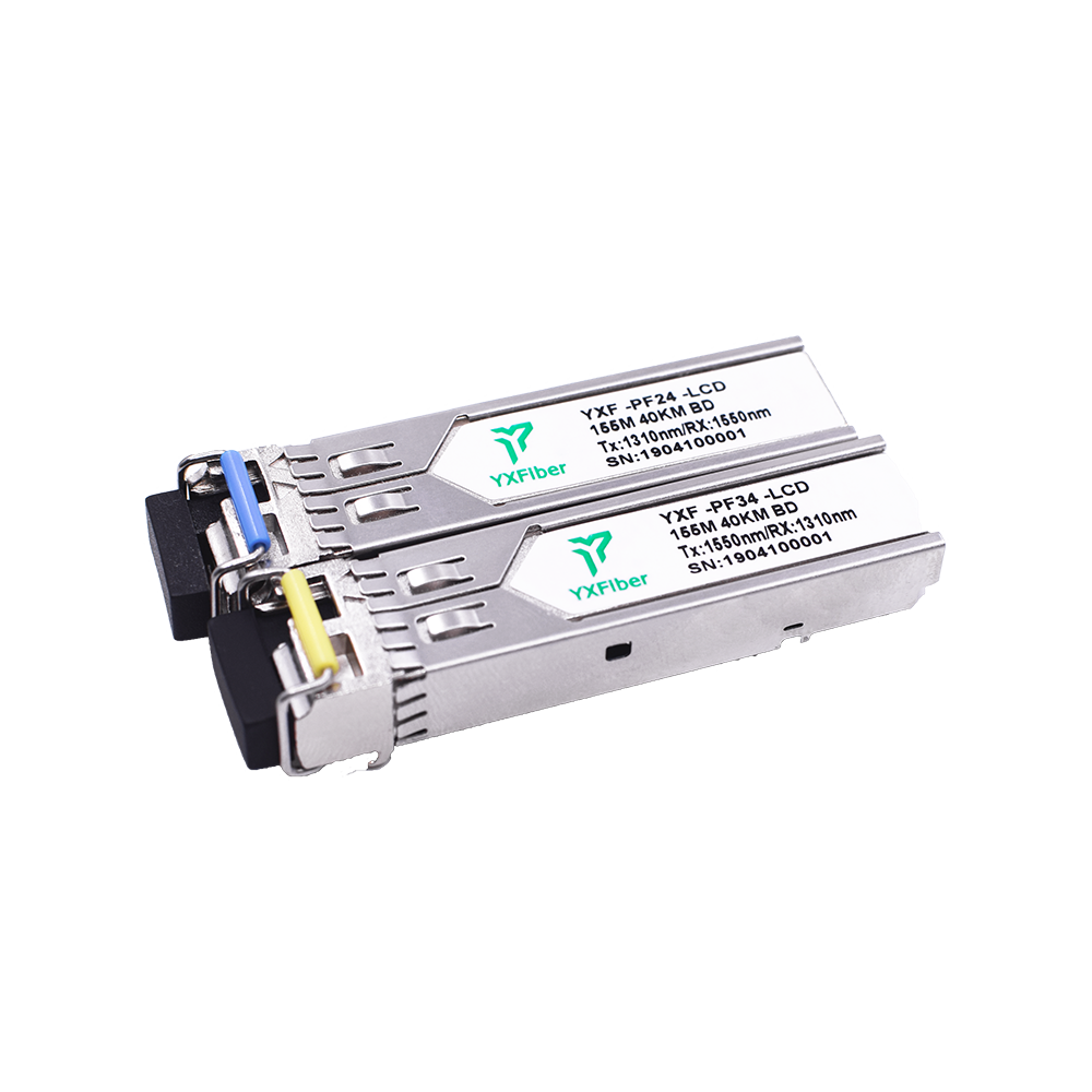YXFiber 155M 40 км 1310/1550nm SFP BIDI оптический трансивер 1