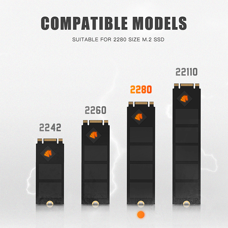 Теплоотвод для настольного ПК, теплоотвод M.2 SSD M2 2280, алюминиевый радиатор