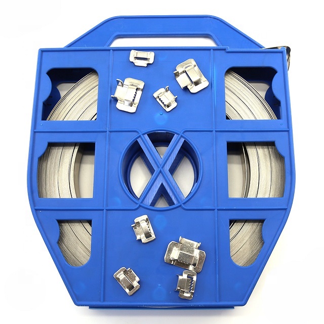 Adjustable stainless steel strapping