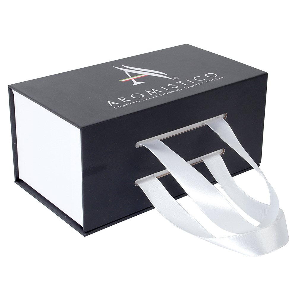 customized fedora hat protected package matte black satin lined magnetic paper boxes with ribbon handle for brand hat packaging