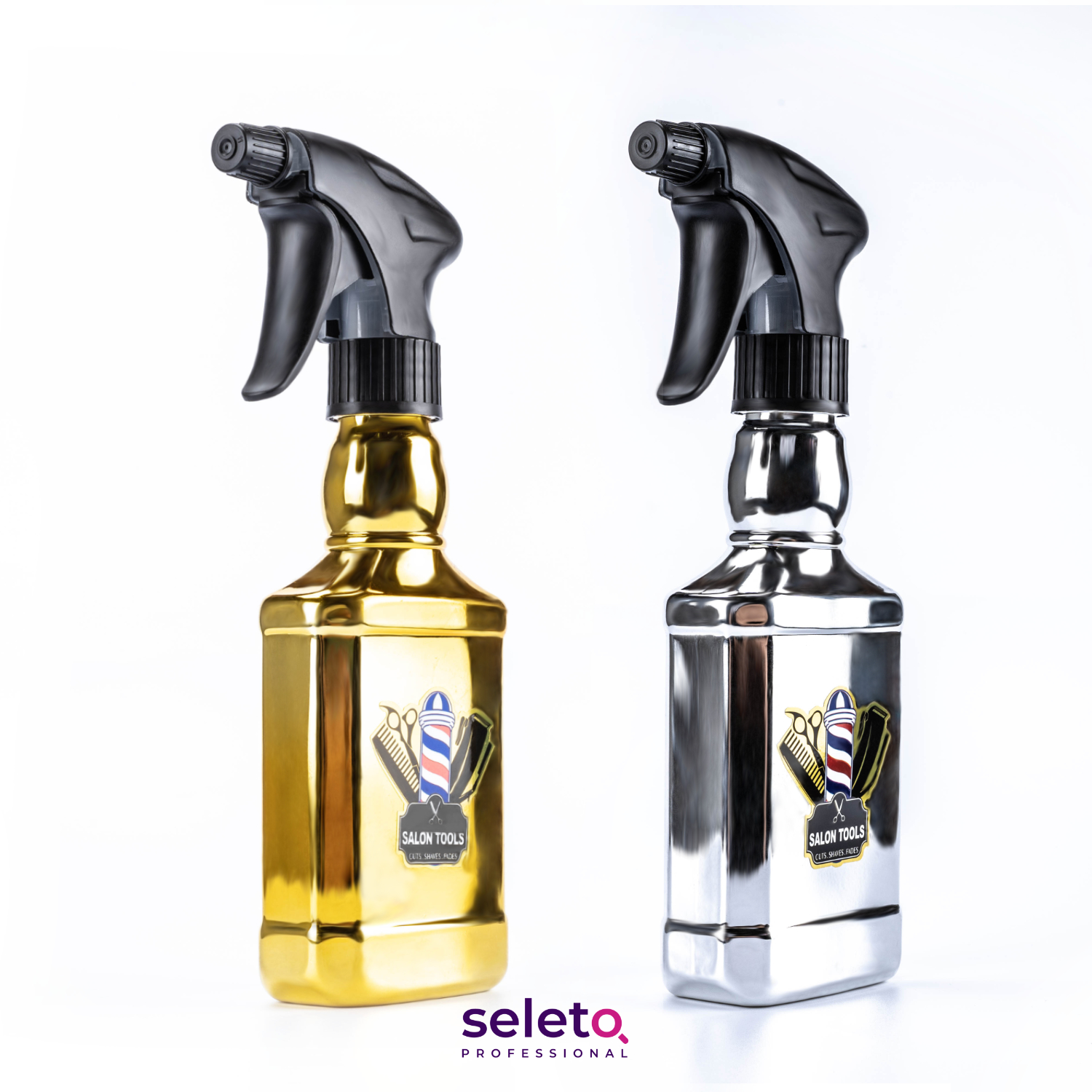 New Design 300ML Salon Hair tools electroplating Barber Fashion Gold Water Salon Spray Bottle