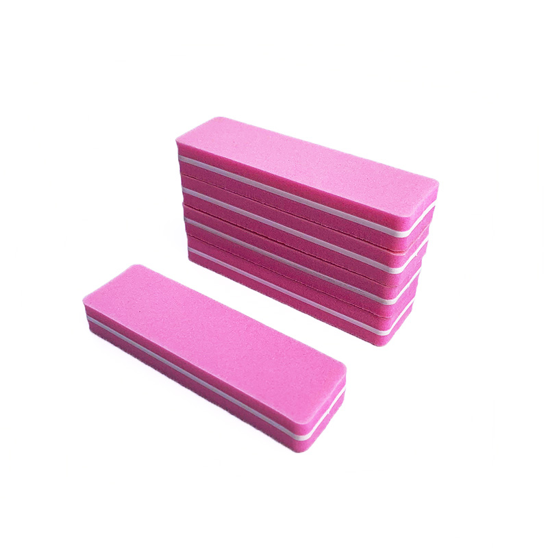 Wholesale custom manufacturer sponge printed 2 side mini nail buffer block for salon