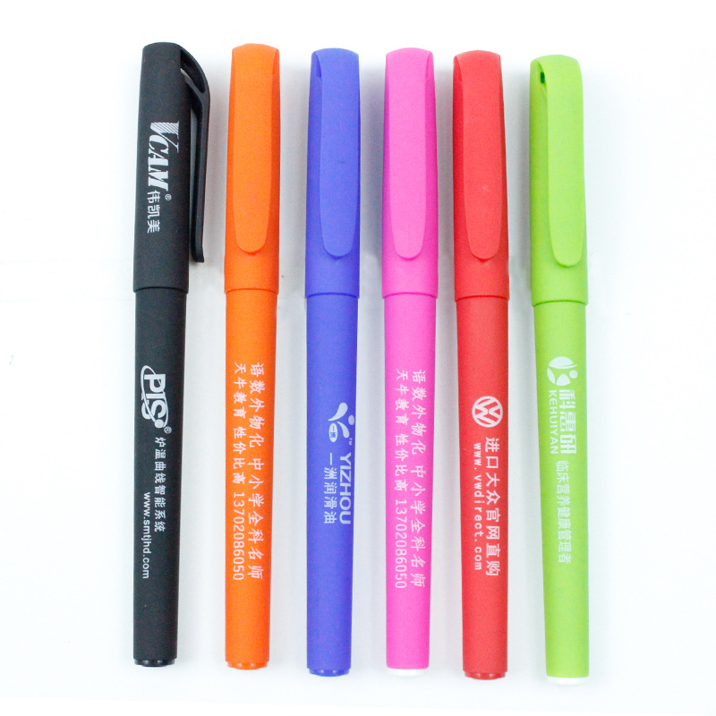 Soft rubber Gel ink Pen Roller Pens with Logo