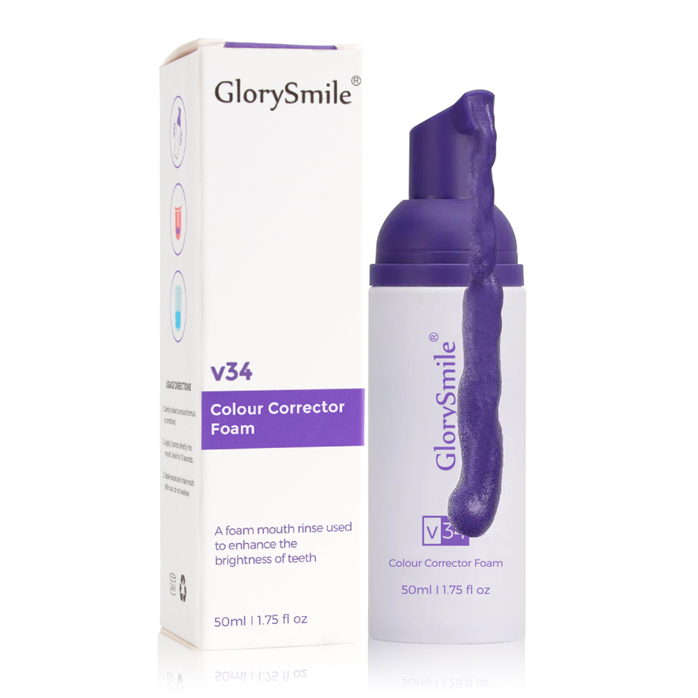 Частная этикетка Glorysmile V34, корректор цвета для отбеливания зубов, не содержит фторид, зубная паста, собственный логотип