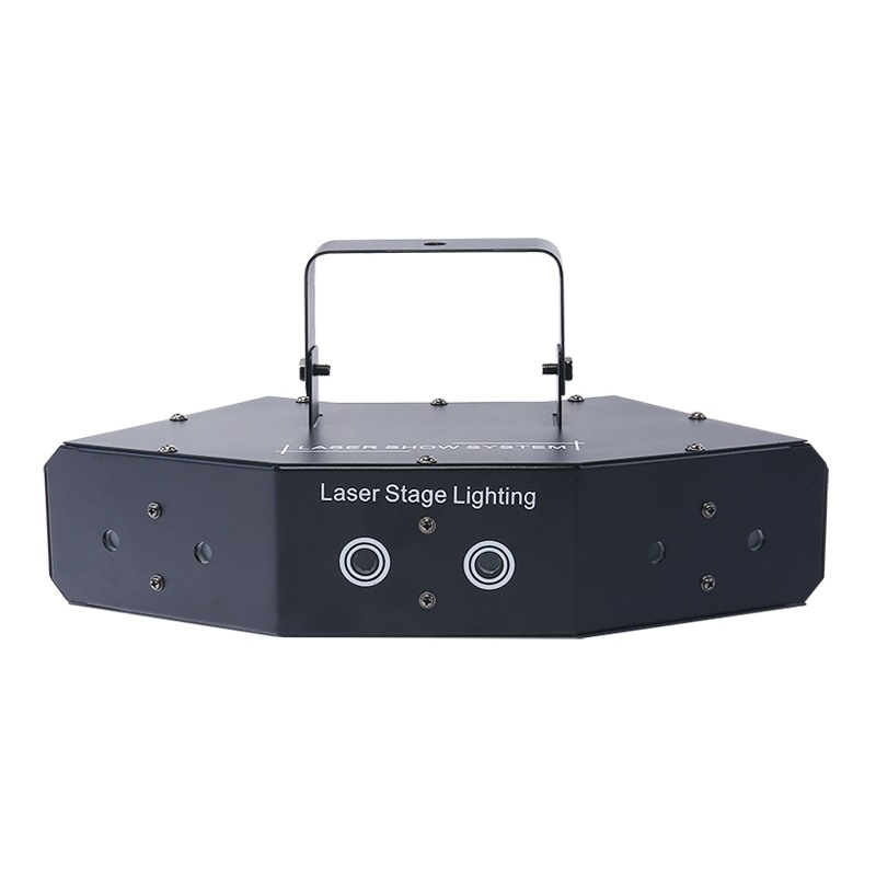 Sector-shaped six-eye laser light pattern scanning full color laser light