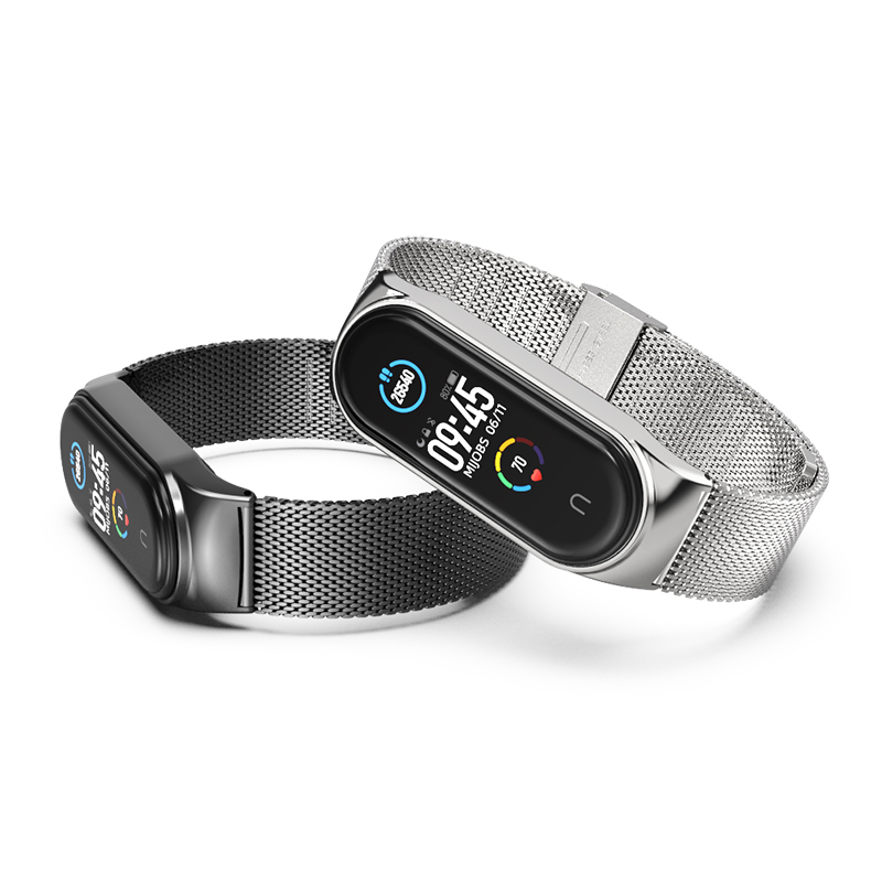Глобальная версия ремешок для часов Mi Band 6 5 4 3 металлический ремешок CS браслет часы NFC