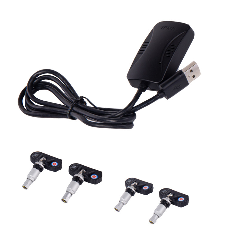 Car USB TPMS For Android With Internal Sensor Wireless Tire Pressure Monitoring System Tpms For Car DVD