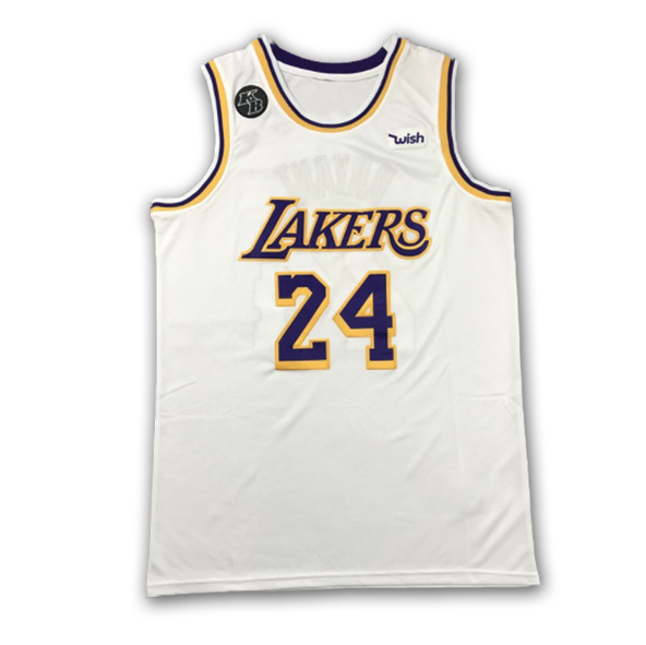 Классический laker Джерси 24 Kobe Bryant Ретро off-white Джерси для баскетбола на заказ баскетбольная форма
