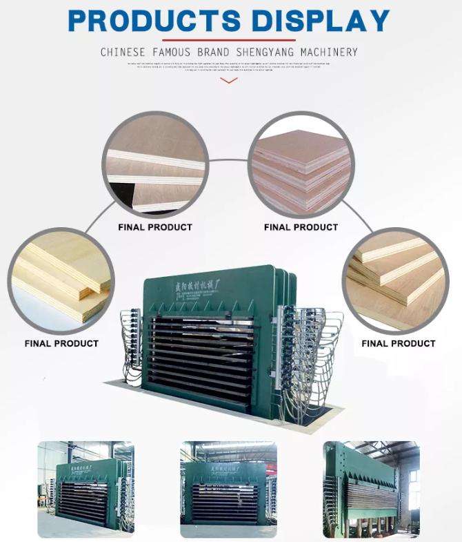 Plywood hot press for ply wood production line
