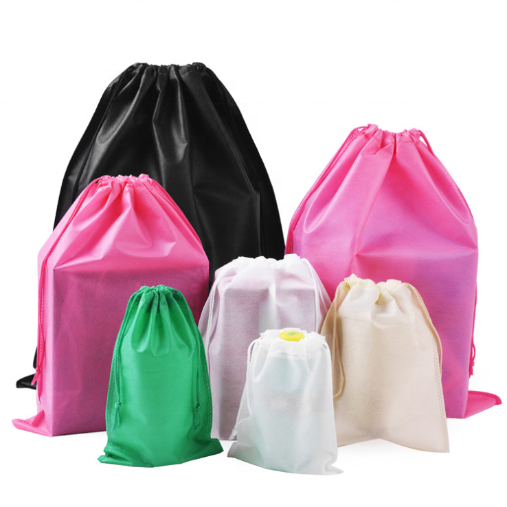 Custom Promotional Non-Woven Drawstring Shoes Storage Organizers Pouch Shoe Dust Bags for Men and Women