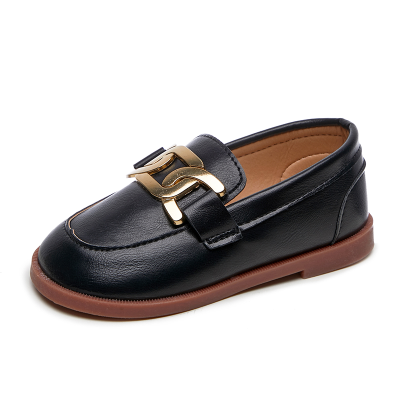 High Quality College Style Soft Boys Loafers Children Flat Casual Leather Shoes
